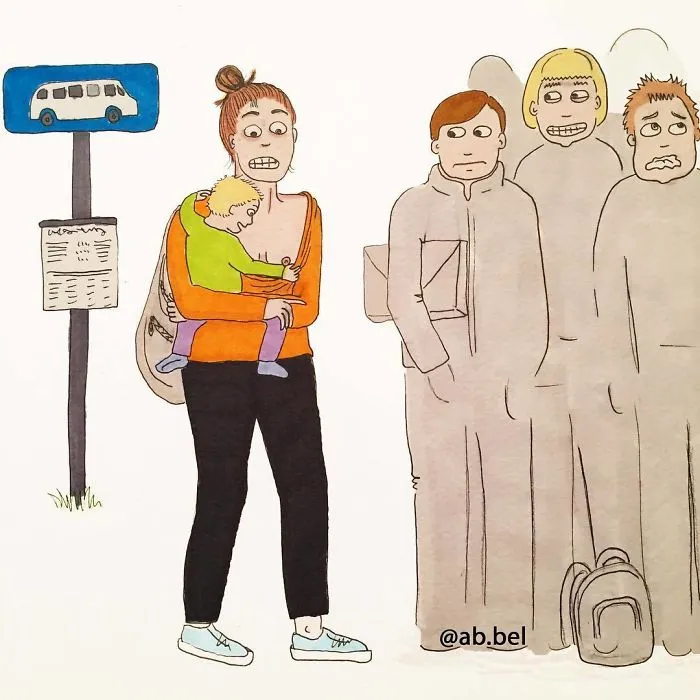 Norwegian Mom Doesn't Censor What Motherhood Really Looks Like In Her 30 Illustrations