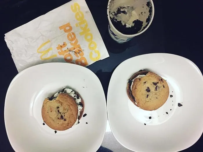 An Order Of Soft Baked Cookies + An Oreo Mcflurry = Perfect Ice Cream Sandwiches