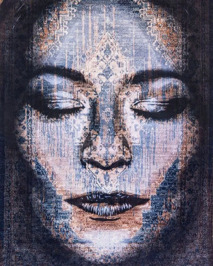I Use Traditional Persian Rugs As Canvas To Spray-Paint Female Portraits (61 Pics)