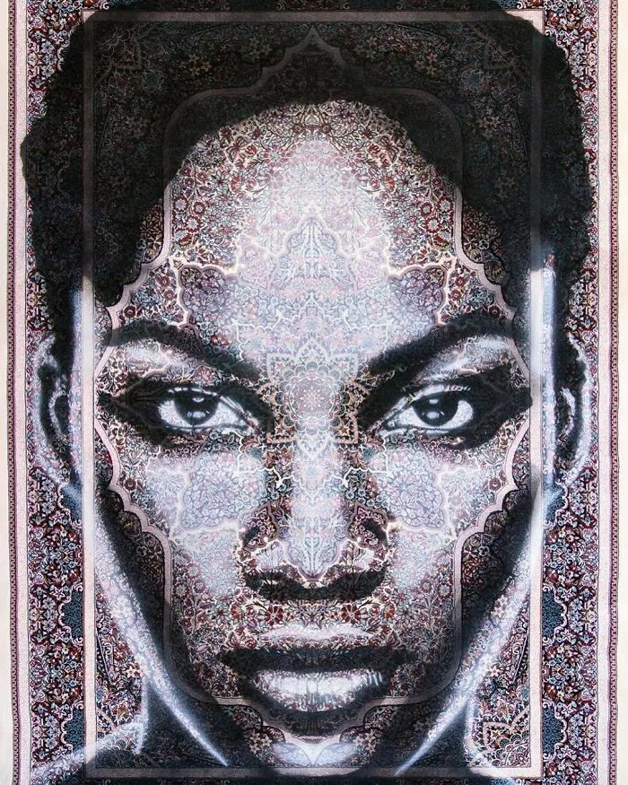 I Use Traditional Persian Rugs As Canvas To Spray-Paint Female Portraits (61 Pics)