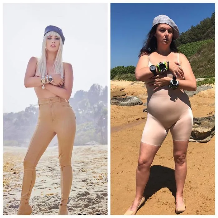 Woman Continues To Hilariously Recreate Celebrity Instagram Photos, And The Result Is Better Than The Original (New Pics)