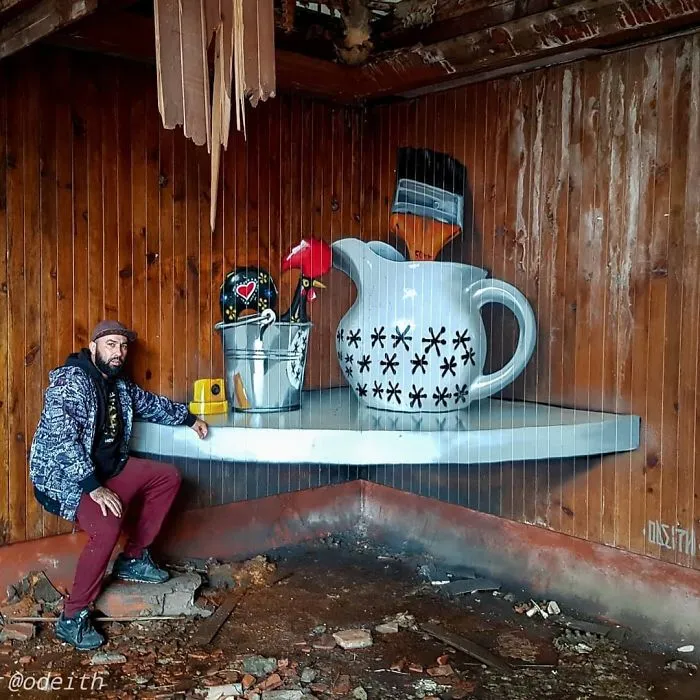 Graffiti Artist Who Got Famous For His 3D Murals Continues Doing What He Does Best