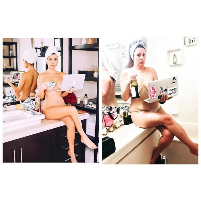 Woman Continues To Hilariously Recreate Celebrity Instagram Photos, And The Result Is Better Than The Original (New Pics)