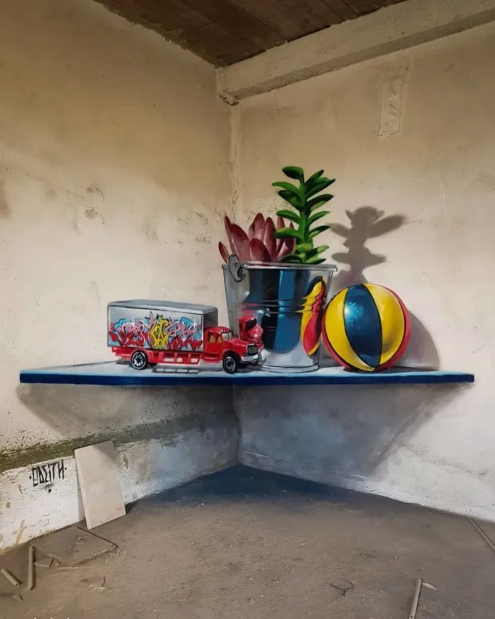 Graffiti Artist Who Got Famous For His 3D Murals Continues Doing What He Does Best