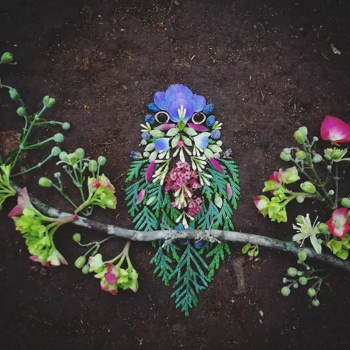 Artist Uses Leaves And Flowers To Create Mesmerizing Bird Portraits (30 Pics)