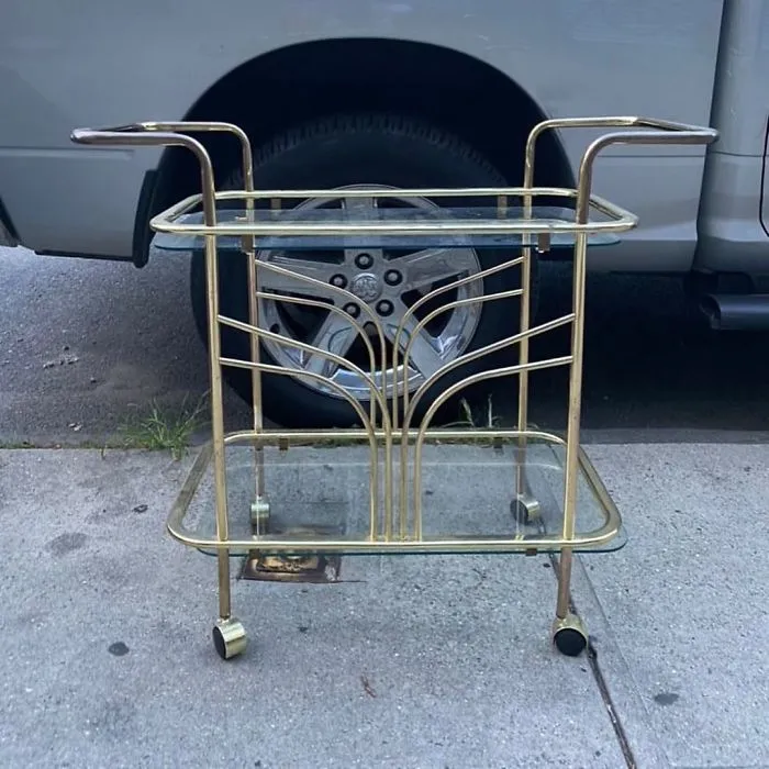 Thursday Is The New Friday, Am I Right? Start The Weekend Now With This Art Deco Bar Cart! On Conselyea And Lorimer In Williamsburg 