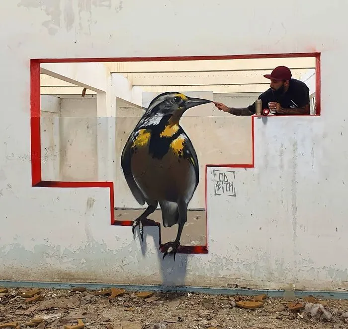Graffiti Artist Who Got Famous For His 3D Murals Continues Doing What He Does Best