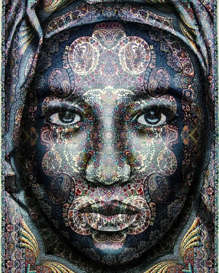 I Use Traditional Persian Rugs As Canvas To Spray-Paint Female Portraits (61 Pics)