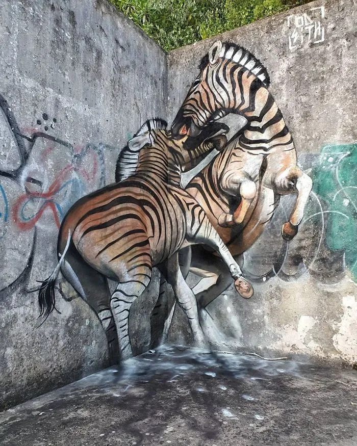 Graffiti Artist Who Got Famous For His 3D Murals Continues Doing What He Does Best