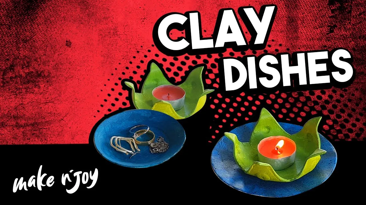 Homemade Little Plates - DIY Clay Dishes With Acrylic Paint