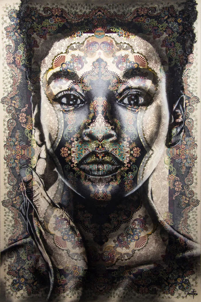 I Use Traditional Persian Rugs As Canvas To Spray-Paint Female Portraits (61 Pics)
