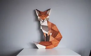 I Made A Wooden Fox Based On Grandfather's Sketch