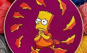 I Recreate My Favorite Scenes From The Simpsons With Embroidery (64 Pics)