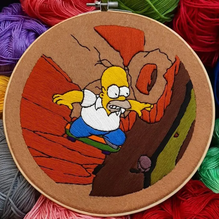 I Recreate My Favorite Scenes From The Simpsons With Embroidery (64 Pics)