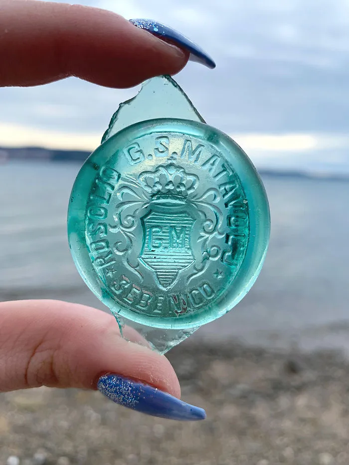 Stamp From A Glass Bottle