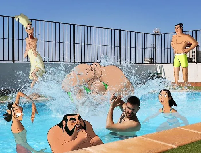 Este hombre mete a personajes Disney en sus fotos y parece que se divierten juntos (30 imágenes)