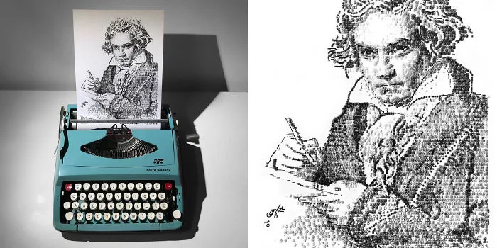 This Young Artist Draws With A Typewriter, And Here Are 30 Of His Impressively Detailed Images