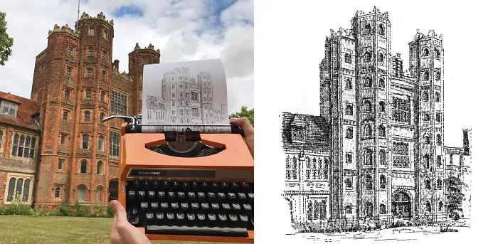 This Young Artist Draws With A Typewriter, And Here Are 30 Of His Impressively Detailed Images