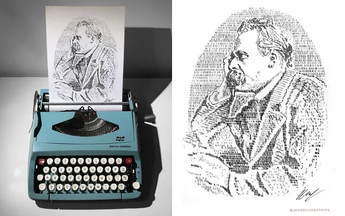 This Young Artist Draws With A Typewriter, And Here Are 30 Of His Impressively Detailed Images