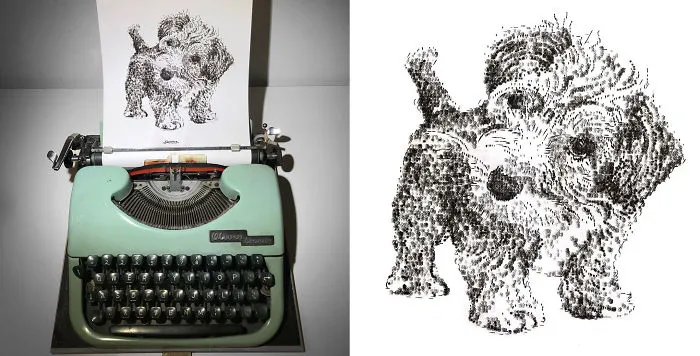 This Young Artist Draws With A Typewriter, And Here Are 30 Of His Impressively Detailed Images