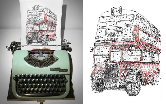 This Young Artist Draws With A Typewriter, And Here Are 30 Of His Impressively Detailed Images