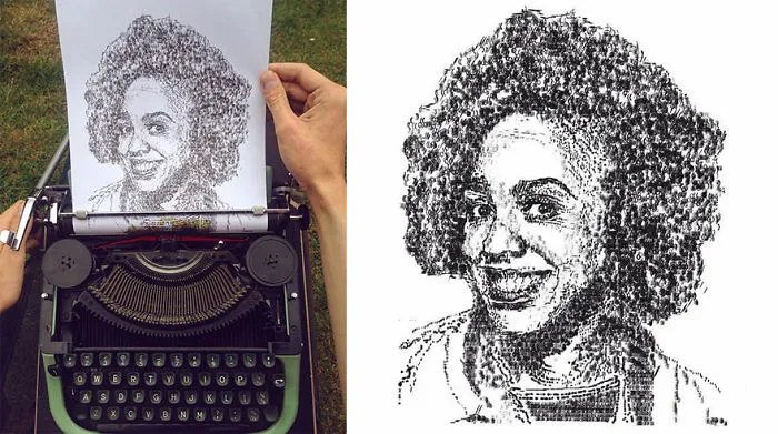This Young Artist Draws With A Typewriter, And Here Are 30 Of His Impressively Detailed Images