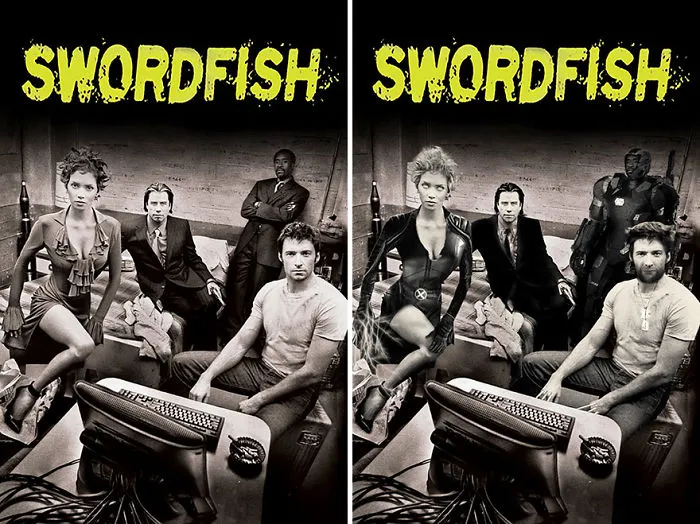 Storm, Vincent Vega, War Machine And Wolverine In Swordfish