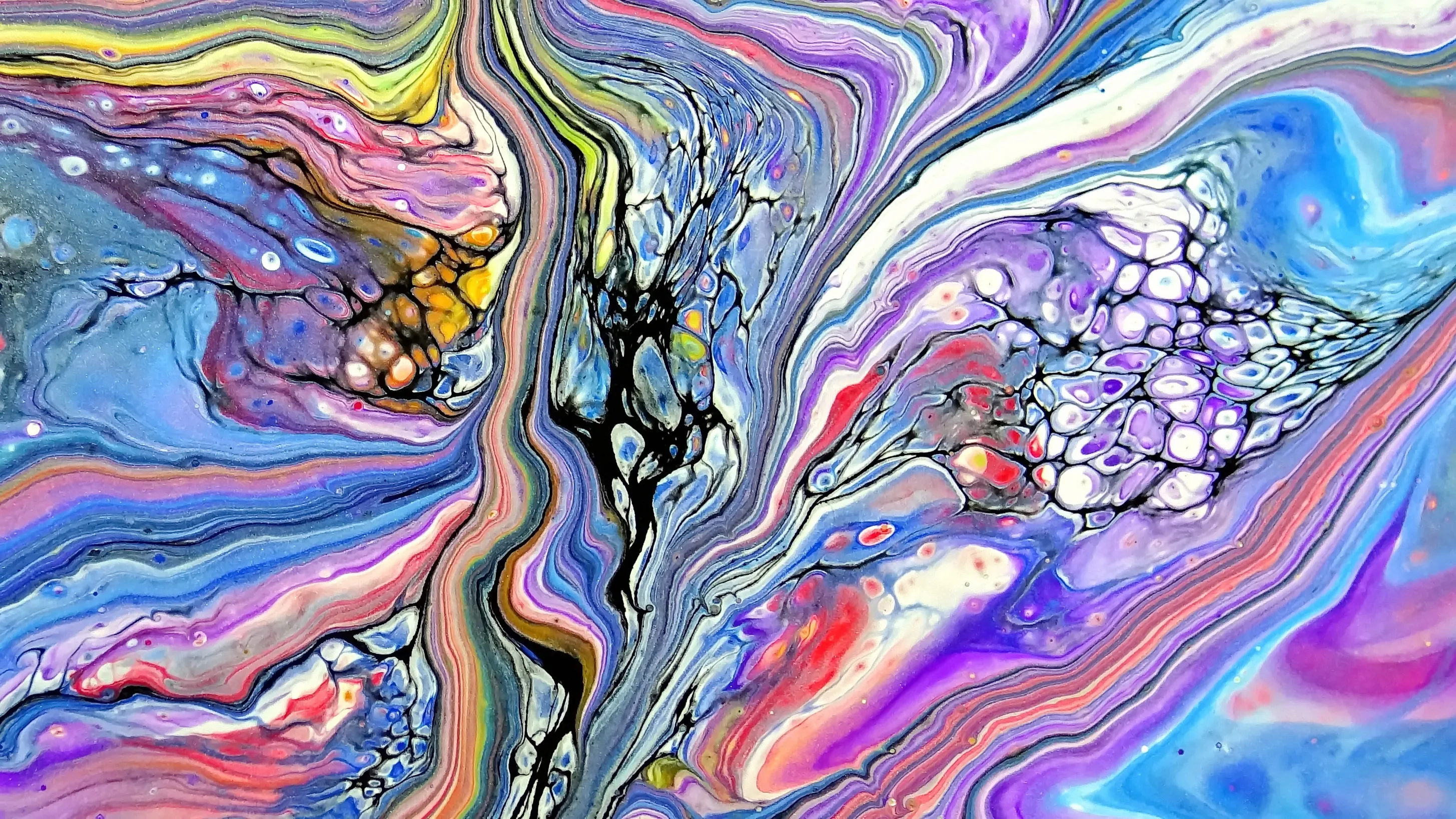 Rainbow Land π ~ ~ Wrecked Bloom Technique ~ Paint #withme
