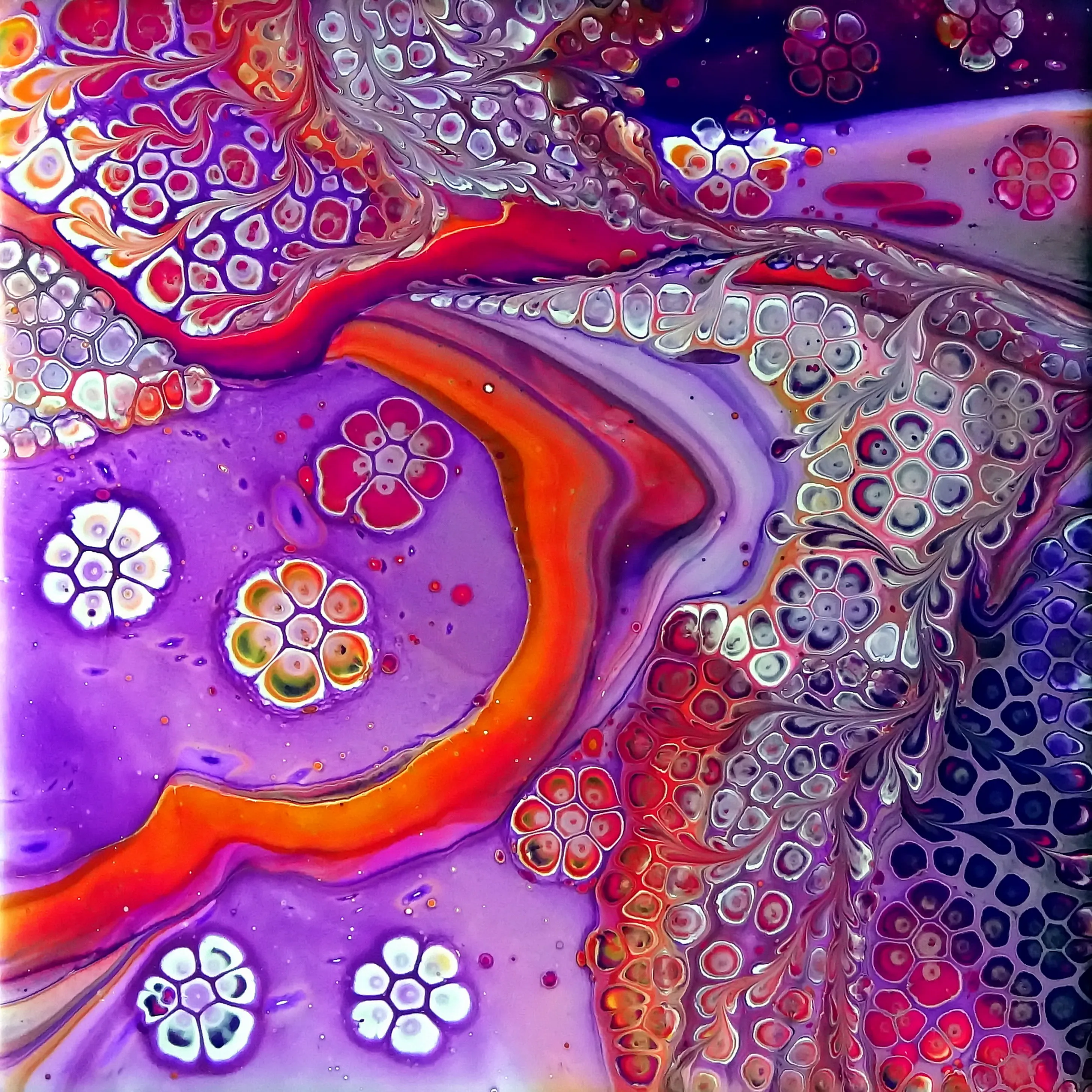 Easy Flower Painting With Chameleon Cells