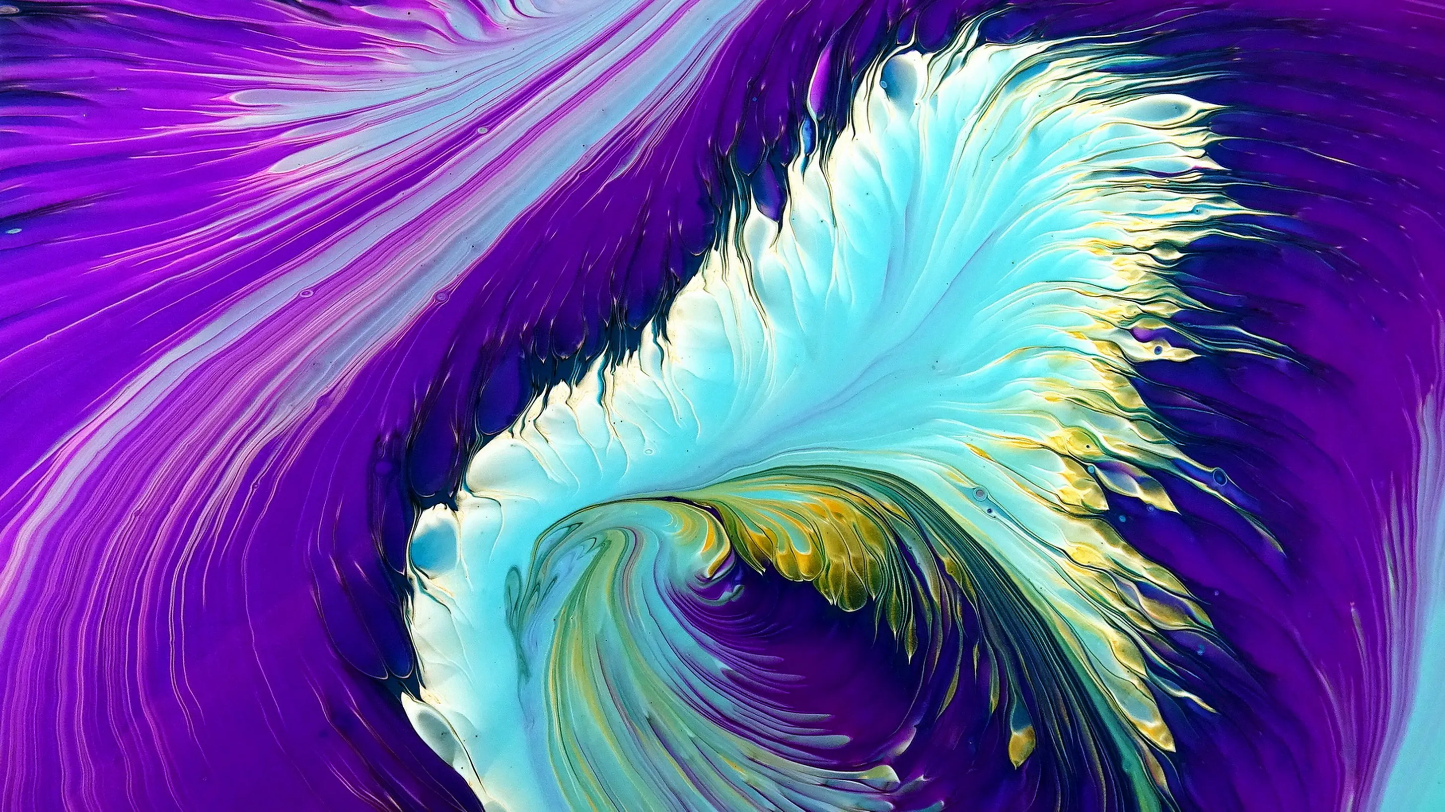 Split Cup Acrylic Pour Painting ~ Beautiful Details ~ Relaxing Art