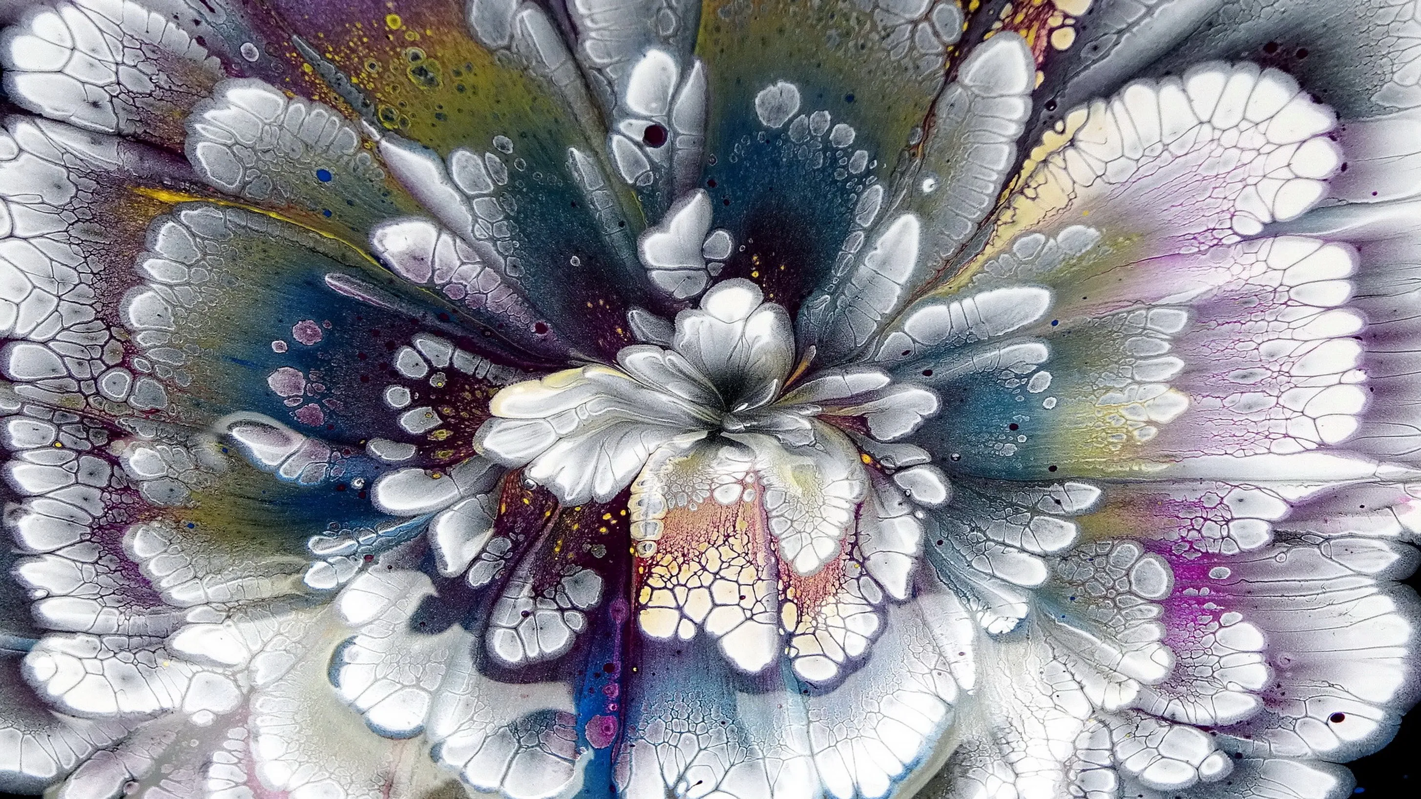 From Circles To Flower ~ Easy Pour For Beginners ~ Reverse Flower Dip ~ Step By Step Tutorial