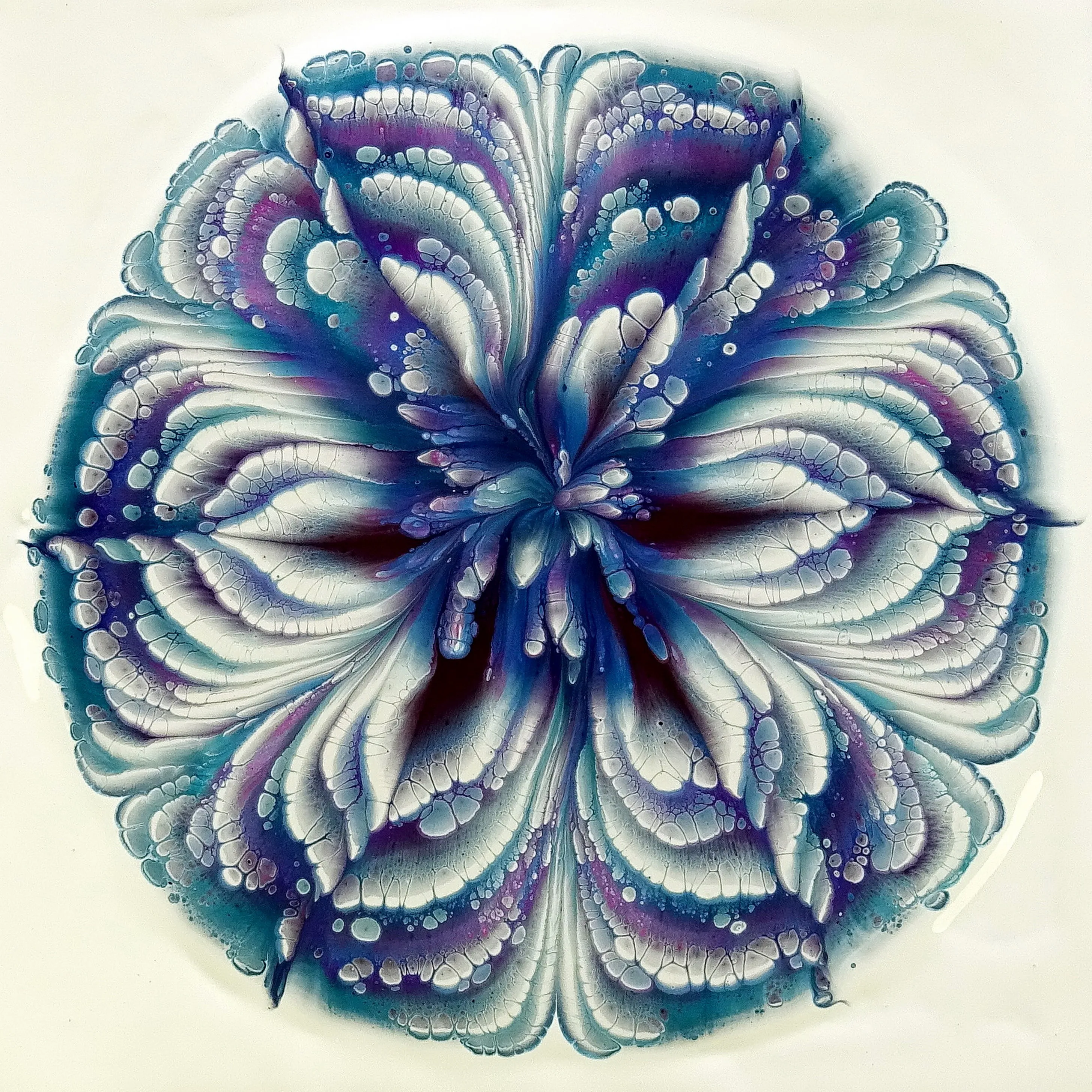 Reverse Dip With 3D Printed Flower Shaped Cup ~ Acrylic Pour Flower Painting ~ Paint #withme