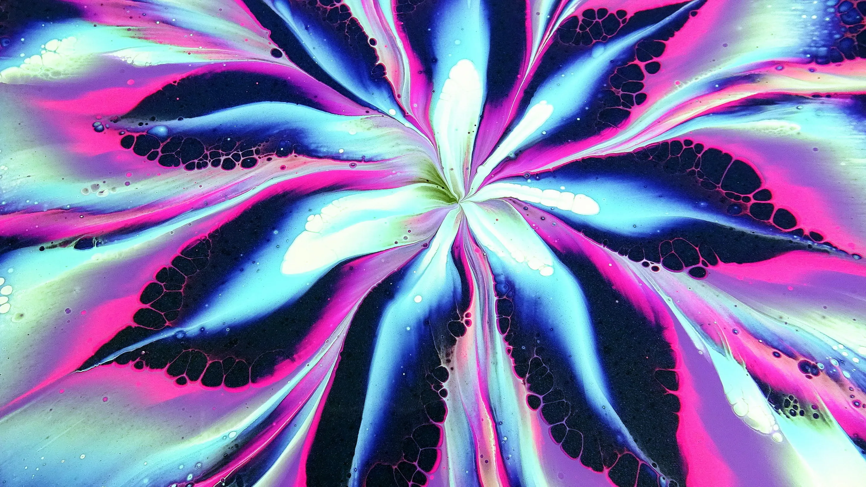 Pour Over A Glass Bottom ~ Reverse Flower Dip With Paper Napkin ~ Acrylic Pour Flower