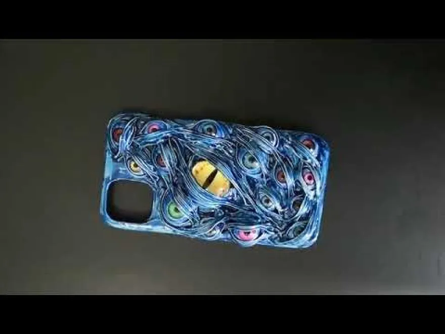 Techypop- The Blue Eyes Handmade Designer iPhone Case
