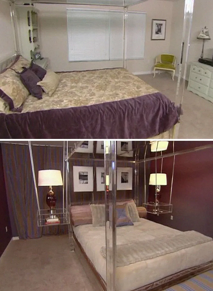 Room That Was Decorated With Hanging Lamps