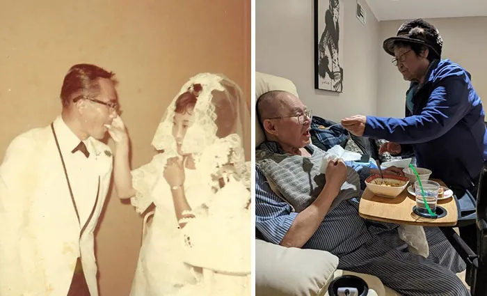 My Mother And Father. Photos Taken 51 Years Apart