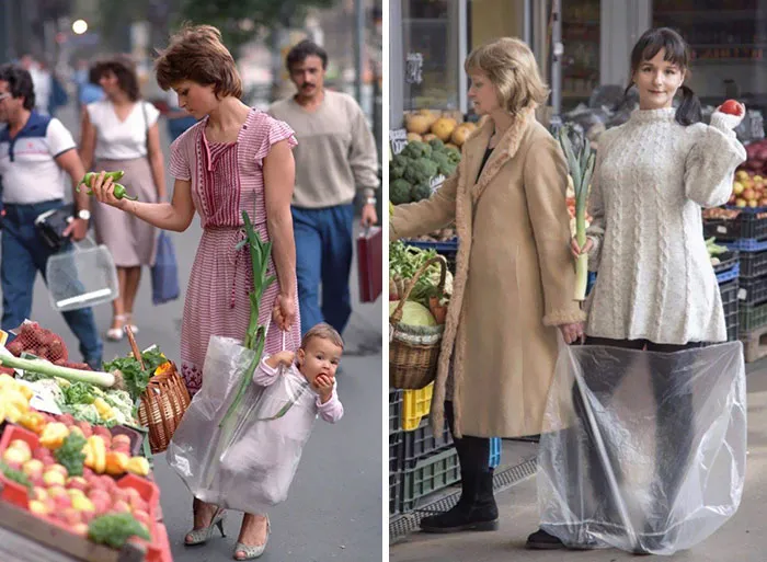 Picture On The Left Went Viral Recently. 33 Years Later The Same Protagonists Recreated It