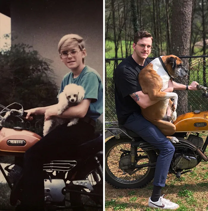 I Found This Polaroid Of My Dad Shortly After He Passed A Year Ago. I Finally Recreated It Today