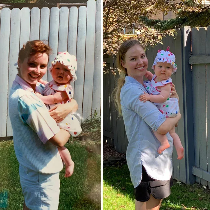 My Wife And Her Mom At 6 Months - 1989, My Daughter And My Wife Today