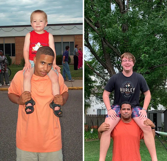 Me And My Cousin. 2005 And 2020. It Was Much More Difficult To Take The Picture Now