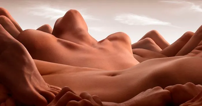 Photographer Forms Landscapes Using Just Human Bodies And The Result Looks Majestic (13 Pics)