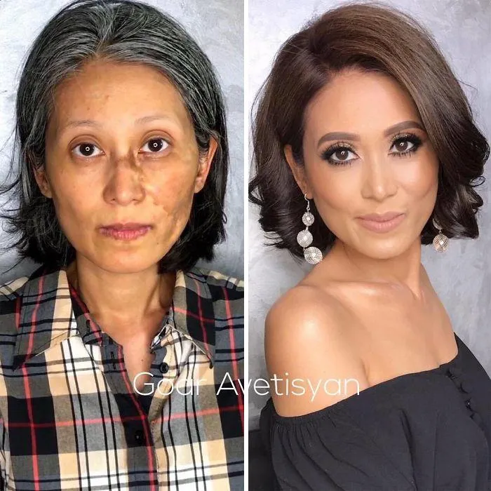 30 Increíbles transformaciones gracias al maquillaje que demuestran que “toda mujer es una estrella de Hollywood” (Nuevas fotos)