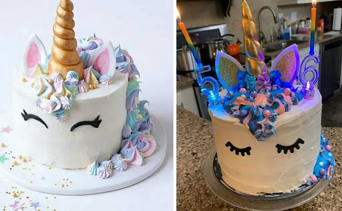 Made A Unicorn Cake For My Mom's Birthday. Considering How Inexperienced I Am With Baking, I Thought It Turned Out Pretty Good