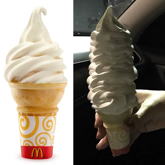 El helado de McDonalds que le dieron anoche a mi esposa