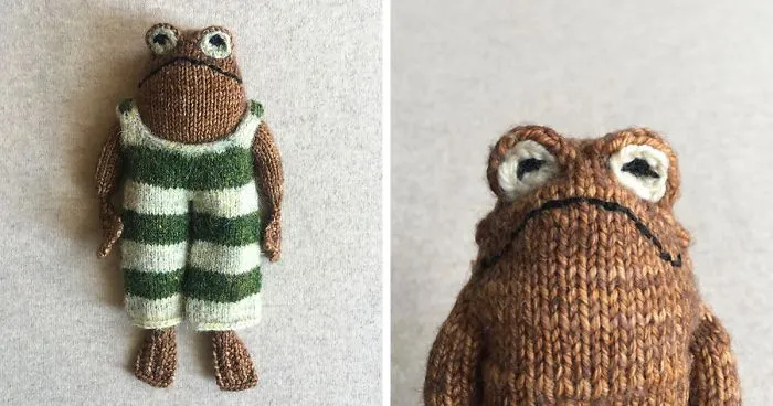 People Can't Get Enough Of These Knitted Frog And Toad Plushies Created By Knitter Kristina McGowan