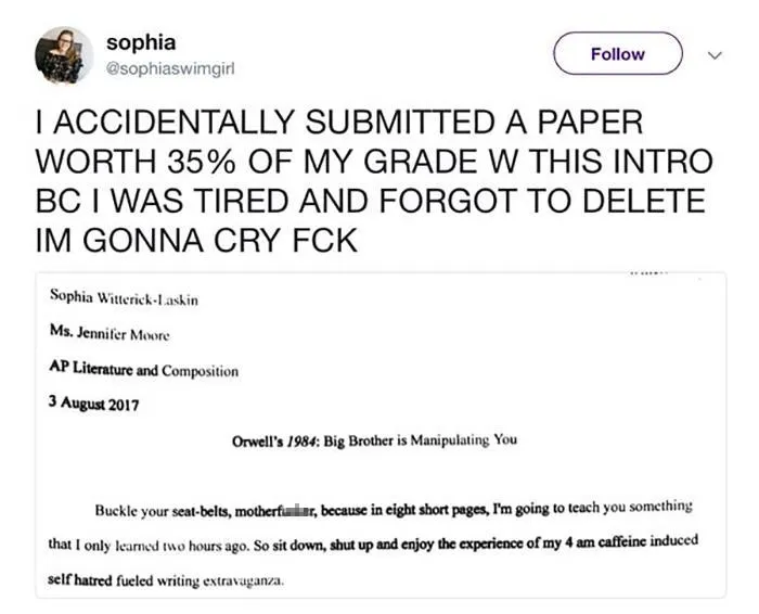 32 Times Students Didn't Proofread Their Work And Left In The Funniest Mistakes