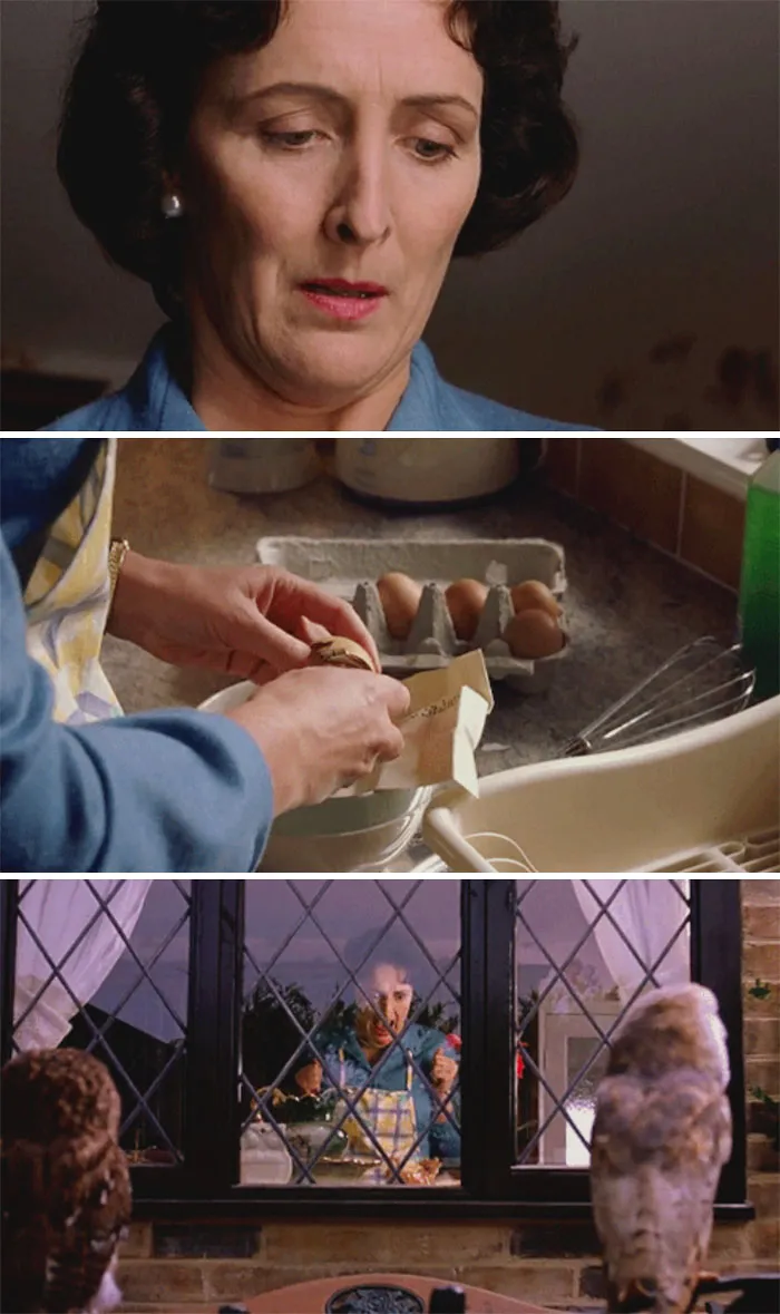 Aunt Petunia Finds Letters In Her Eggs (Sorcerer's Stone)