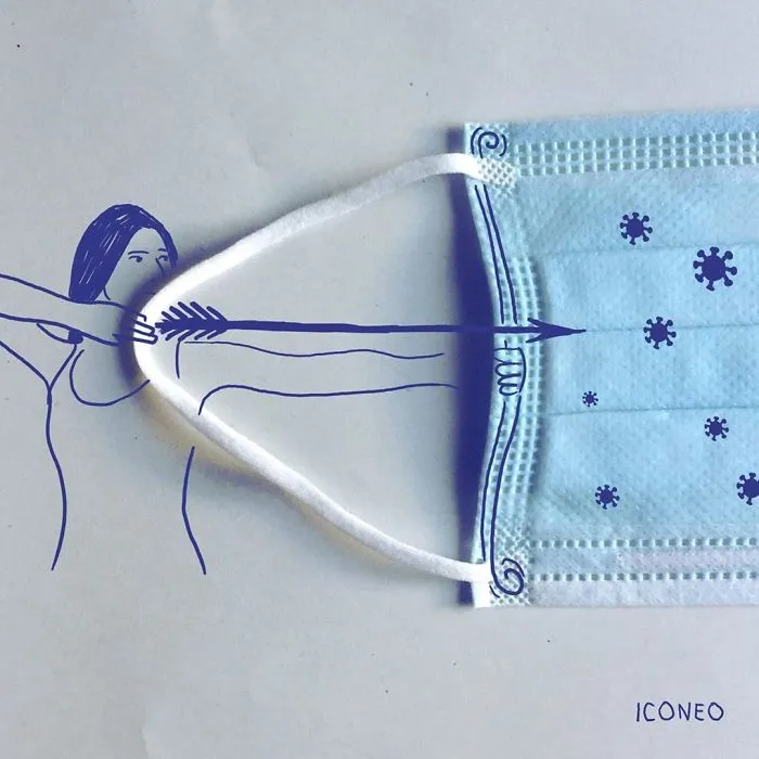 This German Artist Turns Face Coverings Into Art And Here Are 16 Of The Most Creative Ones