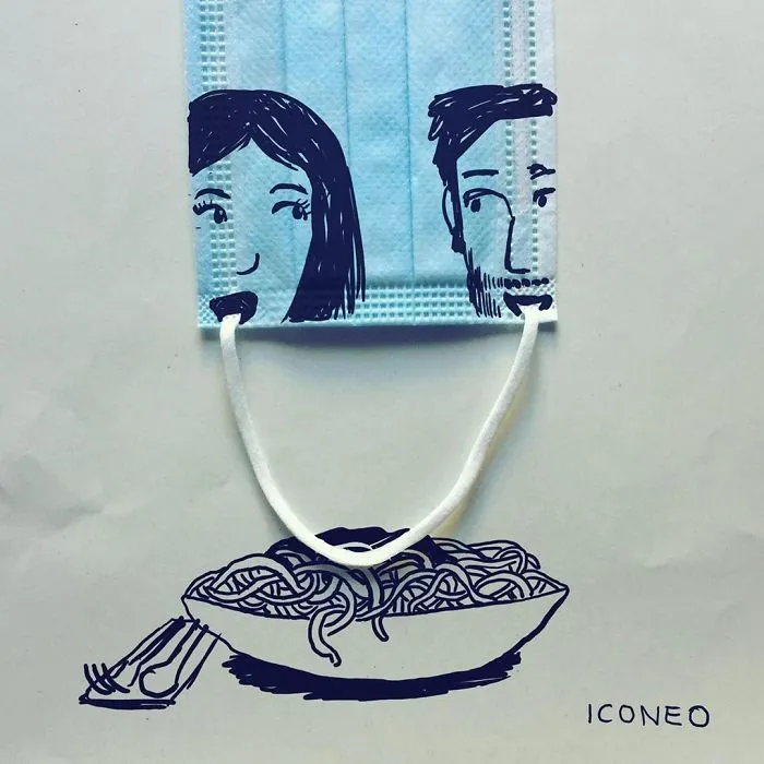 This German Artist Turns Face Coverings Into Art And Here Are 16 Of The Most Creative Ones