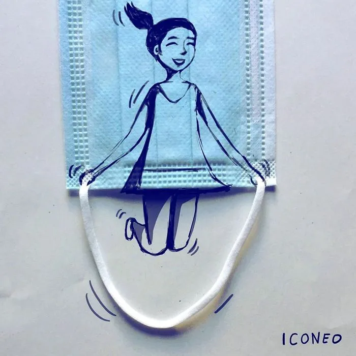 This German Artist Turns Face Coverings Into Art And Here Are 16 Of The Most Creative Ones
